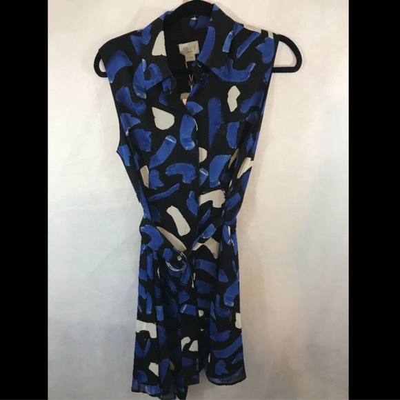 NWT $575 GREY Jason WU Brush Stroke Sleeveless Shirt‎ Dress [SZ 10 ] - Picture 2 of 8